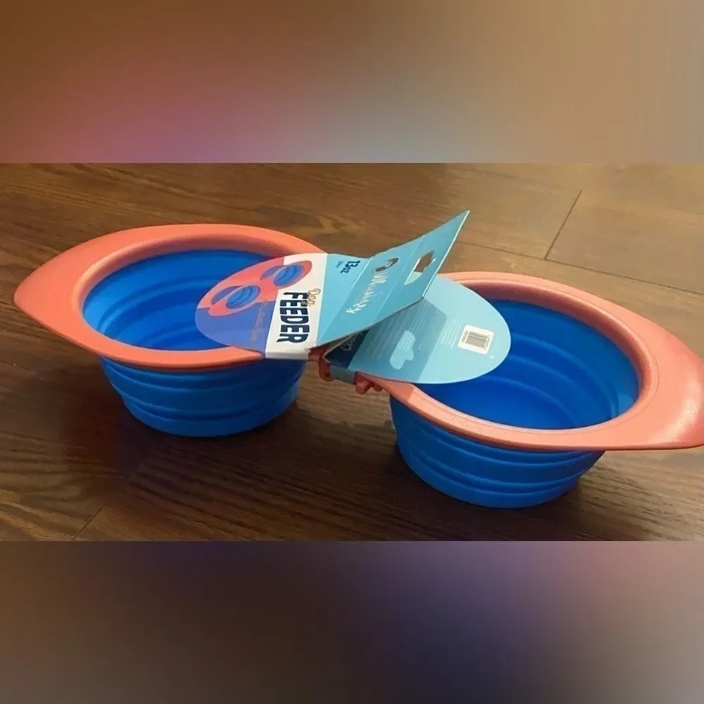 Pet Travel Water & Feeder Bowls Detachable